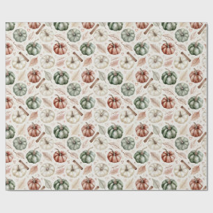 Antike Herbstblätter und Zimt – Vintage Herbst Geschenkpapier
