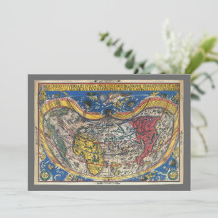 Antike herzförmige Weltkarte von Peter Apian 1520