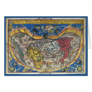 Antike herzförmige Weltkarte von Peter Apian 1520