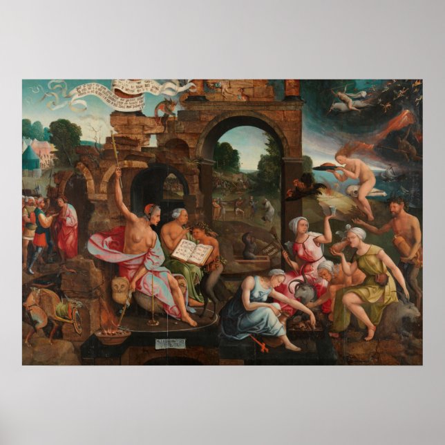 Antike Hexendarstellung Poster (Vorne)