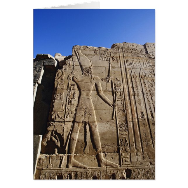 antike Hieroglyphen an der Wand, Tempel von Karnak (Vorne)