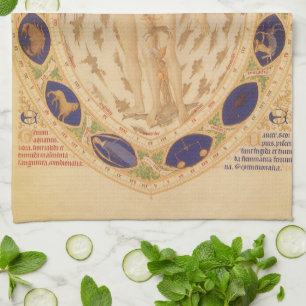 Antike Himmelskarte, Vintage Astrologie Geschirrtuch