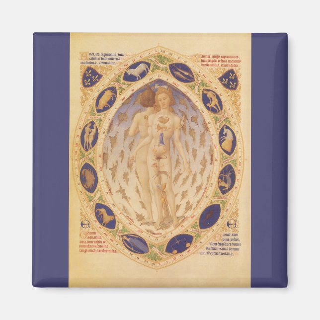 Antike Himmelskarte, Vintage Astrologie Magnet (Vorne)