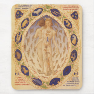 Antike Himmelskarte, Vintage Astrologie Mousepad