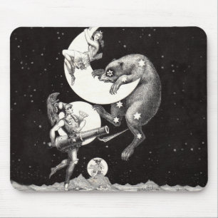 Antike himmlische Mondgöttin & Ursa Major Bär Mousepad