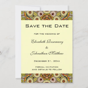 Antike Hochzeit Blumen Schmetterlinge Save The Date