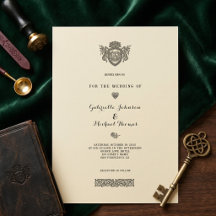 Antike-Hochzeit mit keltischem Knoten-Drachen-Wapp
