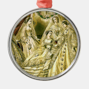 Antike Hochzeitsbraut Ornament Aus Metall