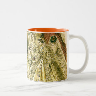 Antike Hochzeitsbraut Zweifarbige Tasse