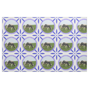 Antike holländische Kacheln Delftware Kühe Holland Stoff