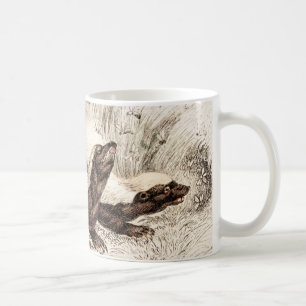 Antike Honigdachs-Bienenstock-Schablone im Retro-S Kaffeetasse