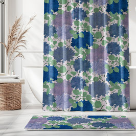 Antike Hortensien-Garten Blau Grün Lavendel Duschvorhang