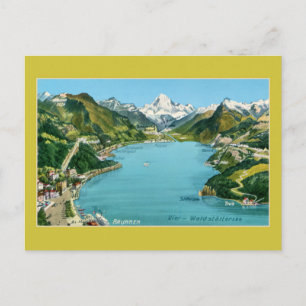Antike illustrierte Karte Vierwaldstättersee