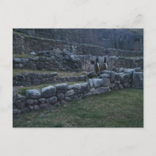 Antike Inka-Stein-Terrassen und Wasserbrunnen P Postkarte
