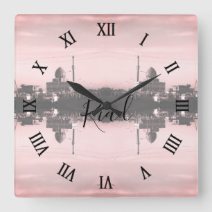 Antike Irak Bagdad Buniya-Moschee Quadratische Wanduhr