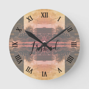 Antike Irak Bagdad-Springbrunnen Runde Wanduhr