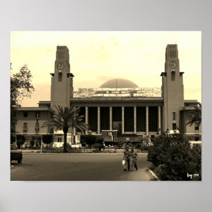 Antike irakische Bagdad-Zentralbahnhof Poster