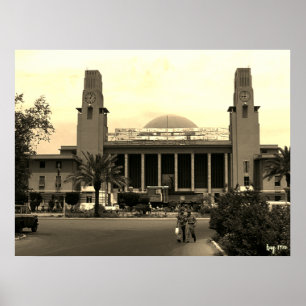 Antike irakische Bagdad-Zentralbahnhof Poster