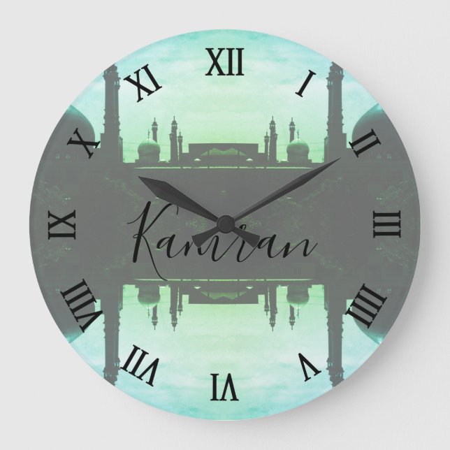 Antike Iran Ghom Fatima-Moschee Große Wanduhr (Vorderseite)