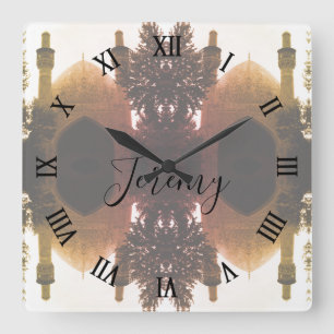 Antike Iran Isfahan königliche Moschee Quadratische Wanduhr