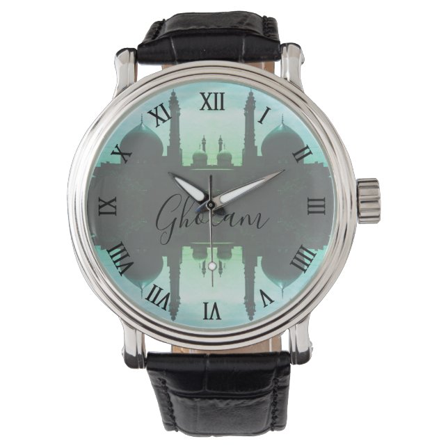 Antike Iran Qom Fatima-Moschee Armbanduhr (Vorderseite)
