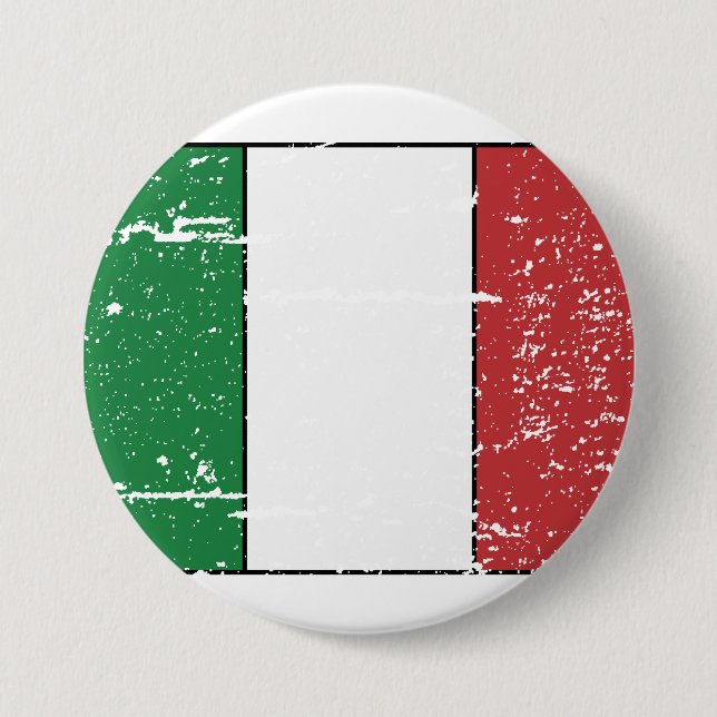Antike Italien-Flagge Button (Vorderseite)