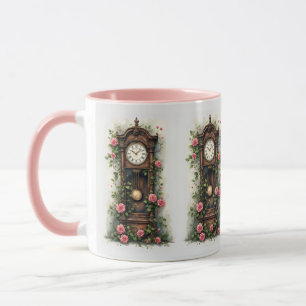 Antike Ivy Rose Standuhr Tasse