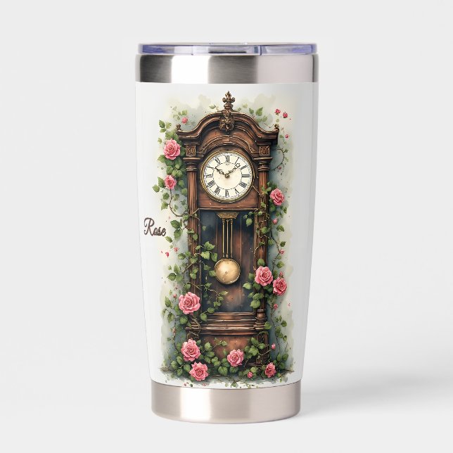 Antike Ivy Rose Standuhr Thermobecher (Vorderseite)