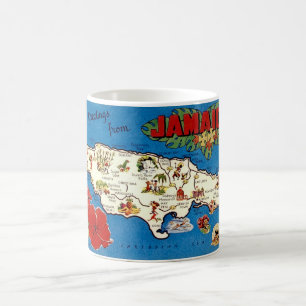 Antike Jamaika-Karte Kaffeetasse