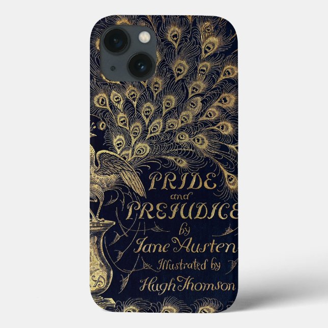 Antike Jane Austen Pride and Prejudice Peacock Case-Mate iPhone Hülle (Rückseite)