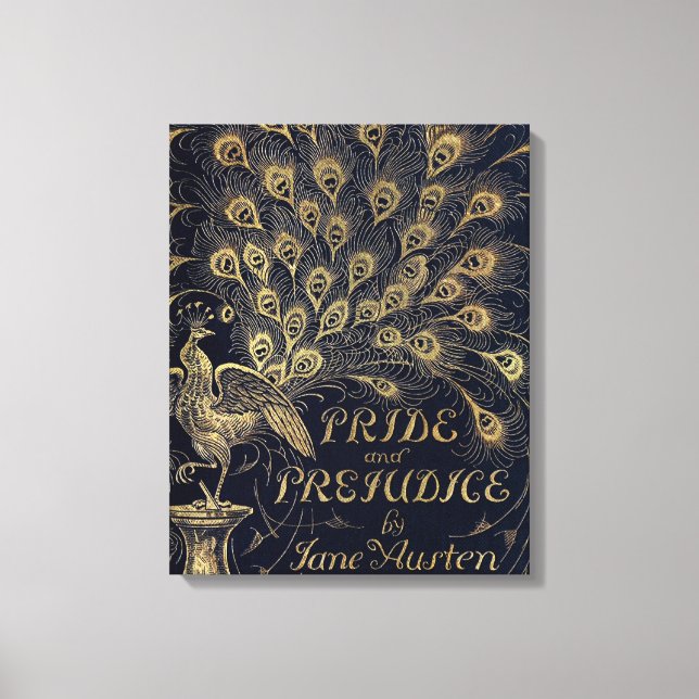 Antike Jane Austen Pride and Prejudice Peacock Leinwanddruck (Vorderseite)