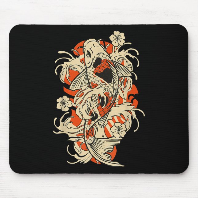 Antike japanische Koi-Fische Japan  Mousepad (Vorne)