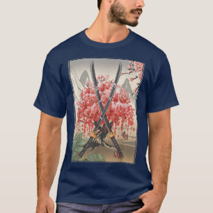 Antike japanische Kultur Sakura Kirschblüten Kat T-Shirt