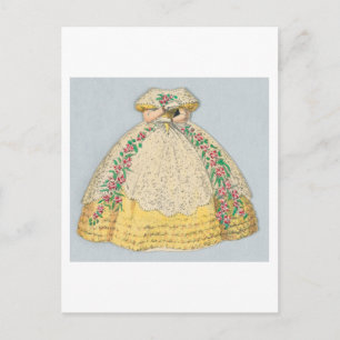 Antike Jenny Lind Papierpuppe Postkarte