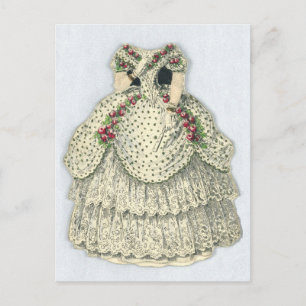 Antike Jenny Lind Papierpuppe Postkarte