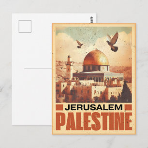Antike Jerusalem Al-Aqsa-Moschee Felsendom Postkarte