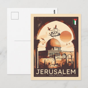 Antike Jerusalem Al-Aqsa-Moschee Felsendom Postkarte