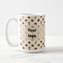 Antike Kaffebohnen und Lavendel nahtloses Muster Kaffeetasse