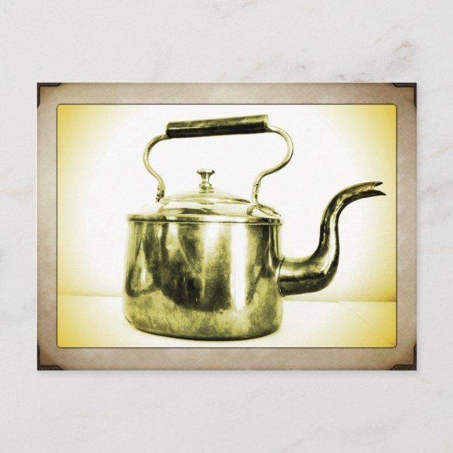 Antike Kaffeekanne Postkarte (Vorderseite)