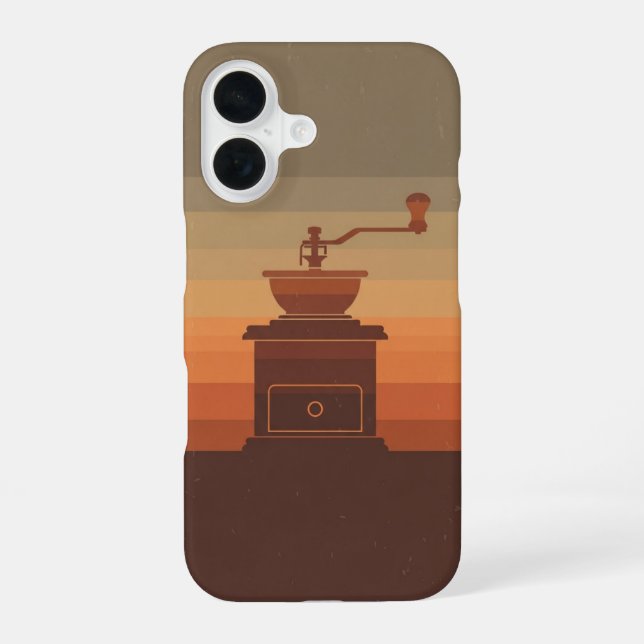 Antike Kaffeemühle iPhone 16 Hülle (Rückseite)