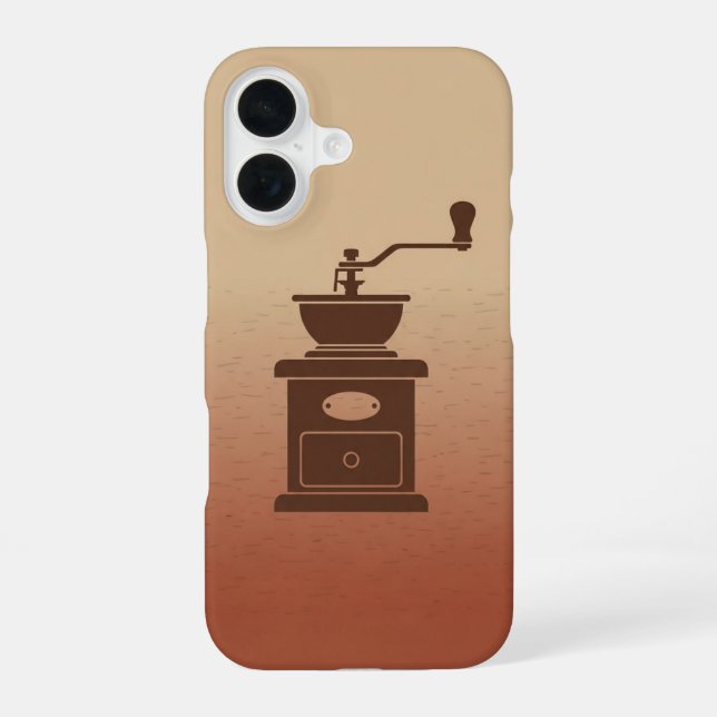 Antike Kaffeemühle iPhone 16 Hülle (Rückseite)