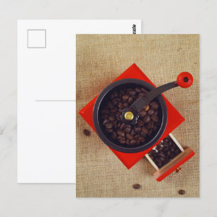 Antike Kaffeemühle Postkarte