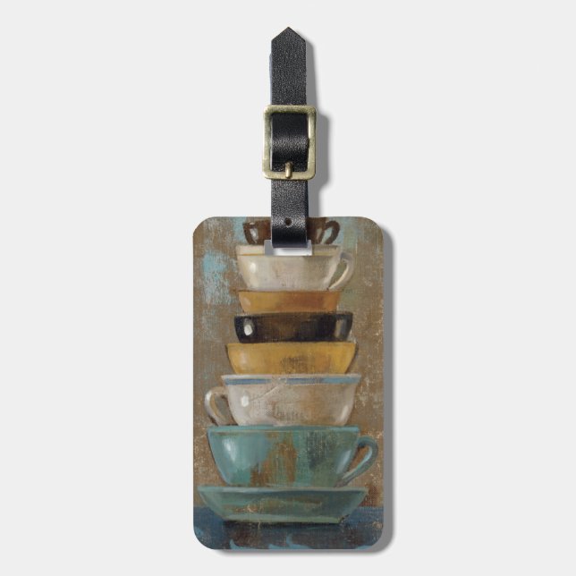 Antike Kaffeetassen Gepäckanhänger (Vorderseite vertikal)