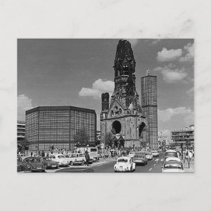 Antike Kaiser-Wilhelm-Gedächtniskirche in Berlin Postkarte