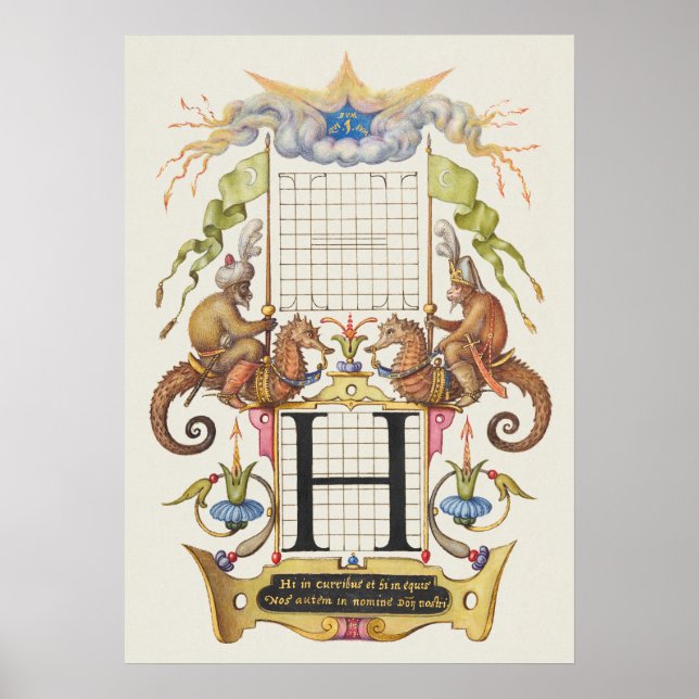 Antike Kalligrafie Poster (Vorne)