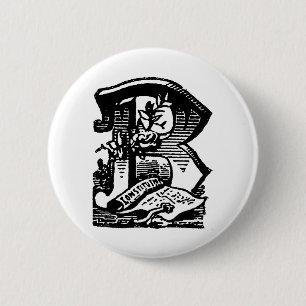 Antike kalligraphische Schrift Briefing Masonic Le Button