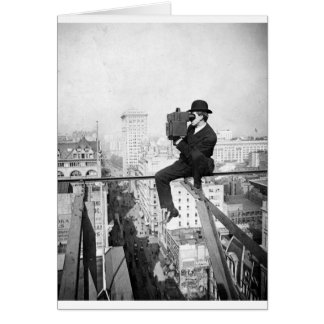 antike Kamera auf einem Stadt-Hochhaus Vintage-Fot