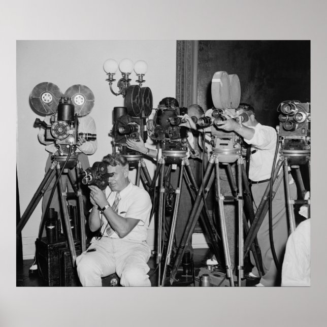 Antike Kameras im Weißen Haus der 30er Jahre Poster (Vorne)