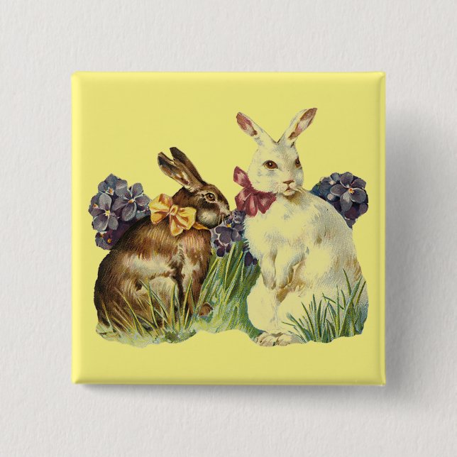 Antike Kaninchen Button (Vorderseite)