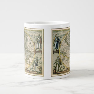 Antike Karte, 1596, America Sive Novus Orbis Jumbo-Tasse